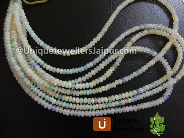 Yellow Ethiopian Opal Smooth Roundelle Beads